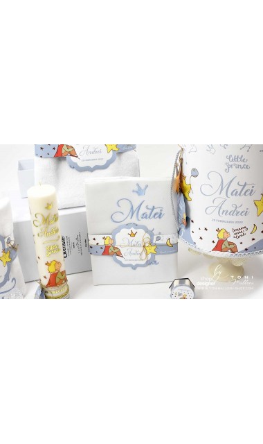 Trusou de botez cu broderie personalizata pentru baieti, Micul print, Le petit prince  15